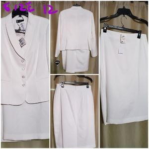 Emily 2-pc White suit size 12